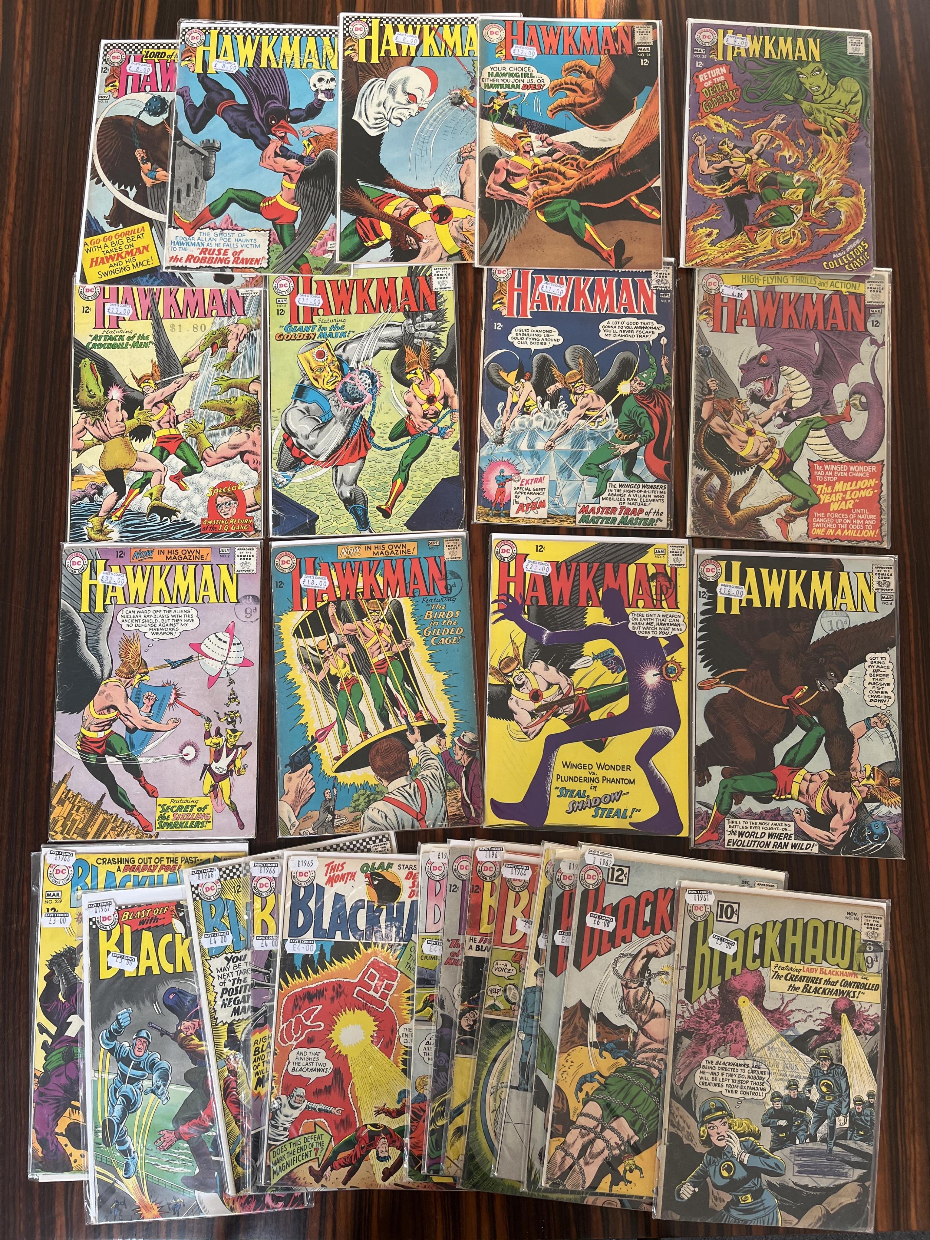 DC comics, Blackhawk, Vol. 1, 14 issues between #166–247, The Flash, Vol. 1, 14 issues between #133–207, Hawkman, Vol. 1, 13 issues between #2–25, The Spectre, Vol. 1, 4 issues between #3–9 and, Showcase presents Doctor